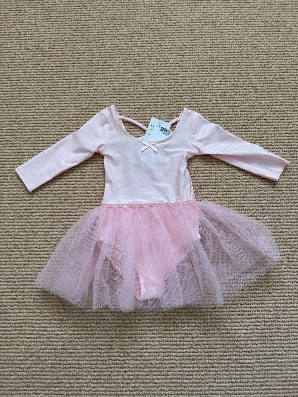 H&M Dance Leotard with Tulle Skirt, Size 5T/6, Powder Pink